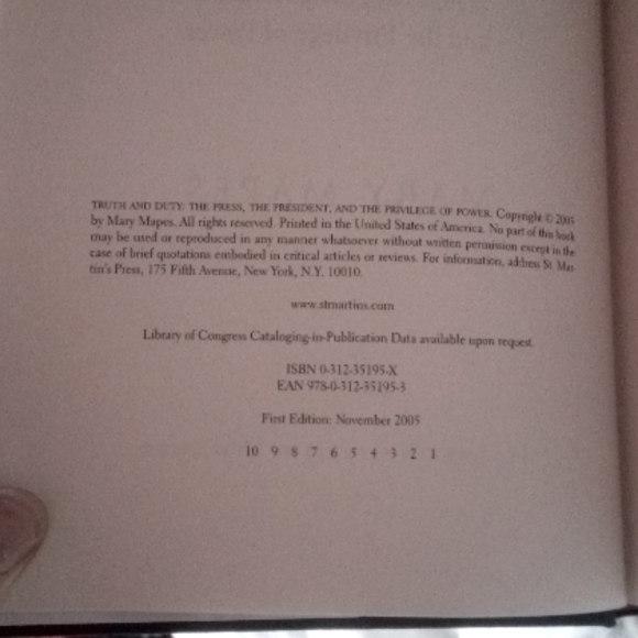 Truth and Duty The Press, The President,and the Privilege of Power by Mary Mapes - Picture 3 of 3